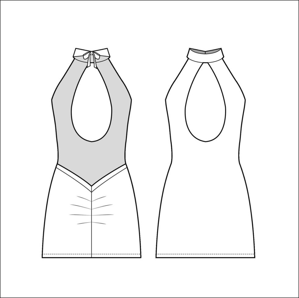 Dance Leotards for Girls and Women CAD template vector