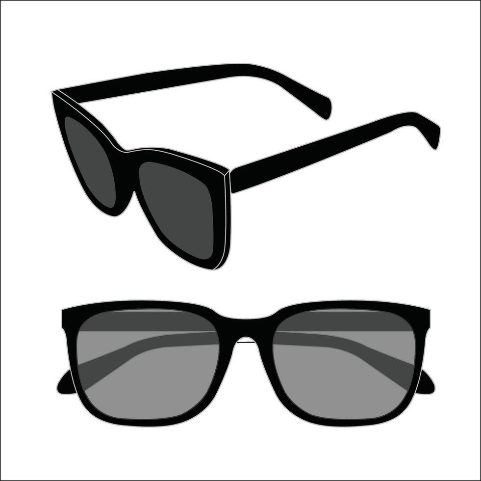 Sunglasses concept in doodle and sketch vector
