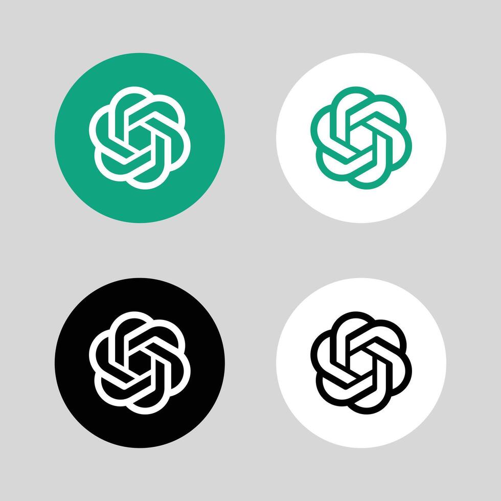 Chat GPT logo. Ai chatbot icon. vector
