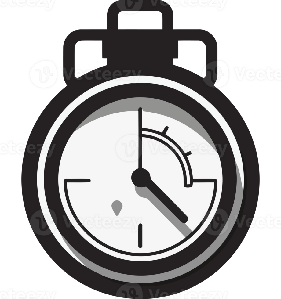 A stopwatch icon on a black background png