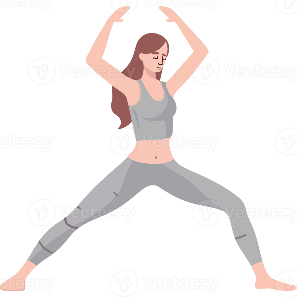 A woman in a yoga pose png