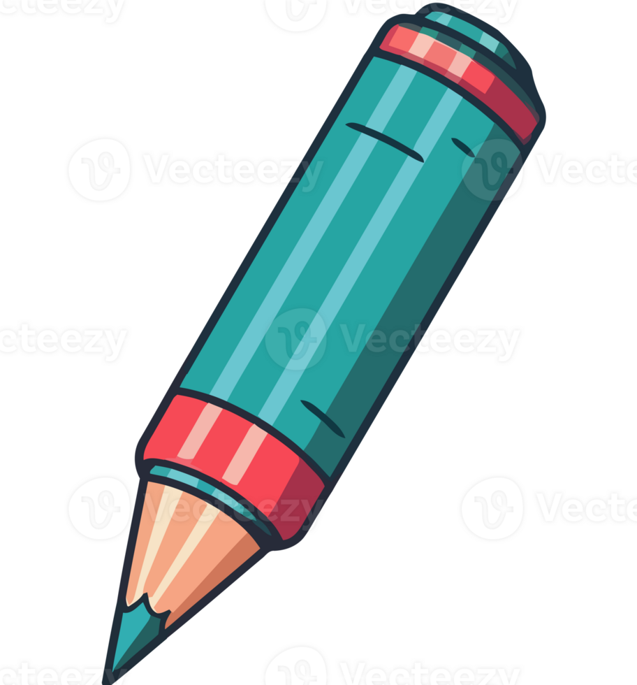 Pencil icon with a green tip png