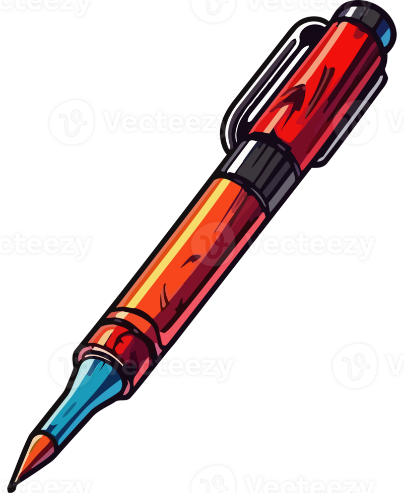 A red pen with a black background png