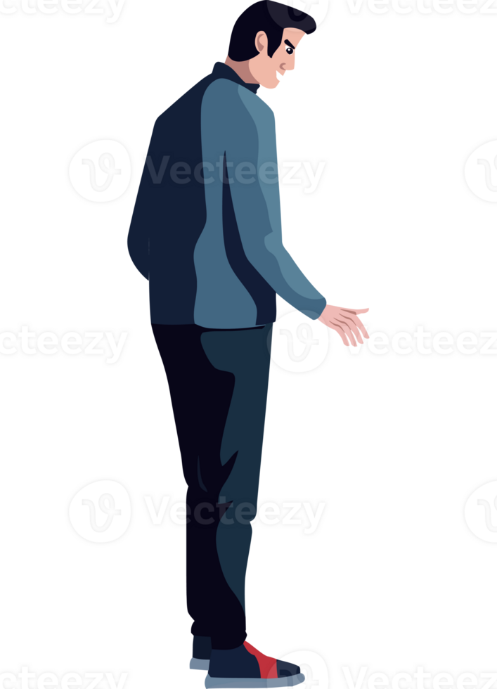 Man standing with his hands out in front of him png