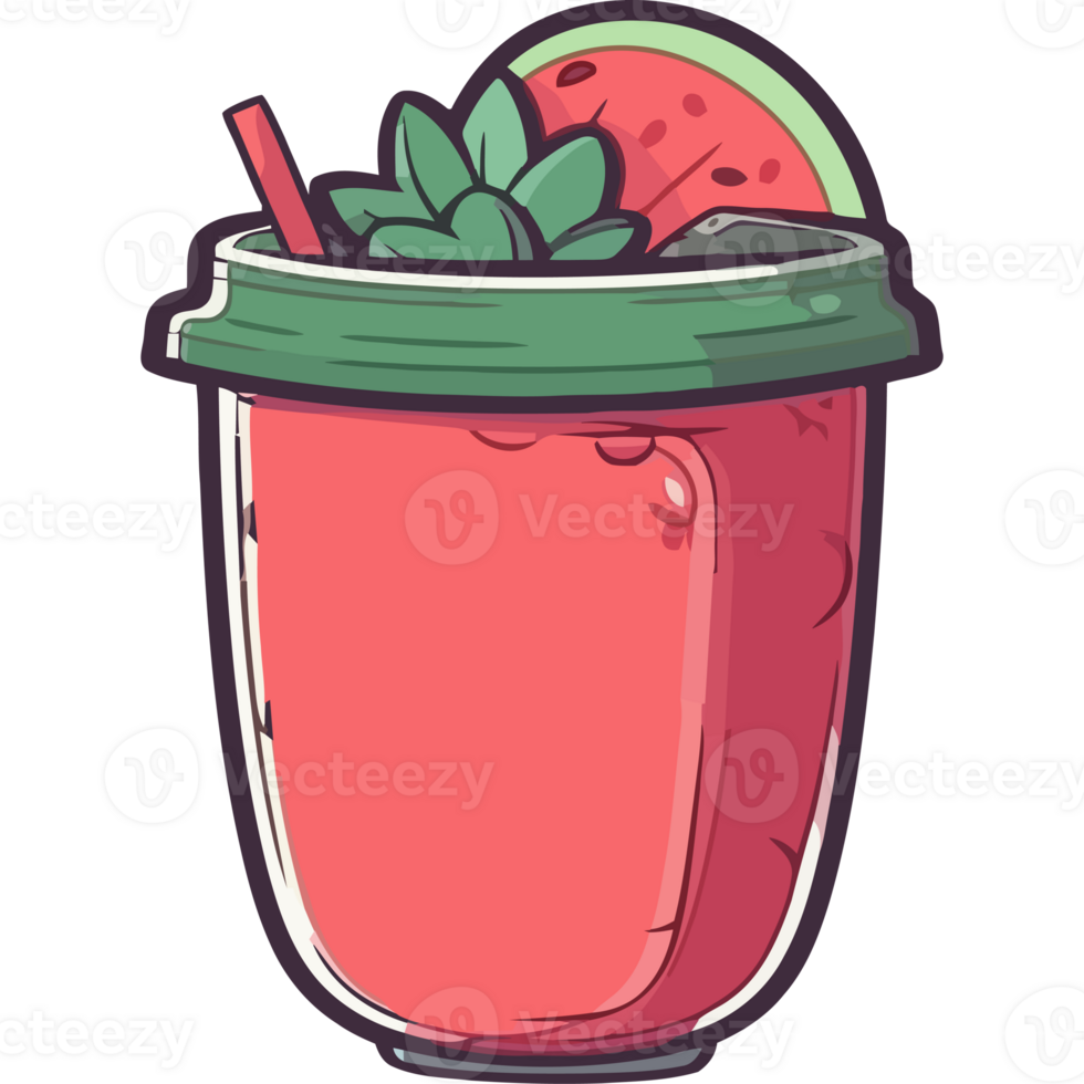 A watermelon drink with a straw and a straw png