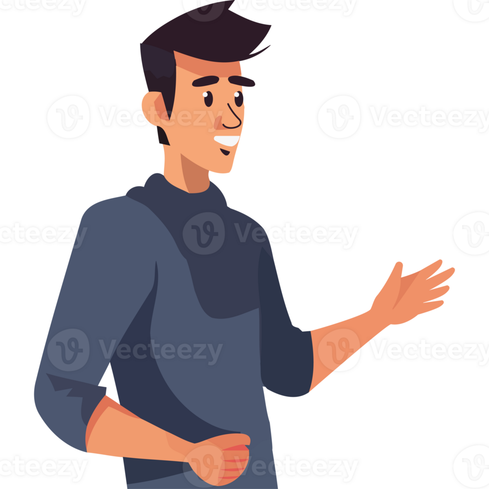 A man is talking to someone png