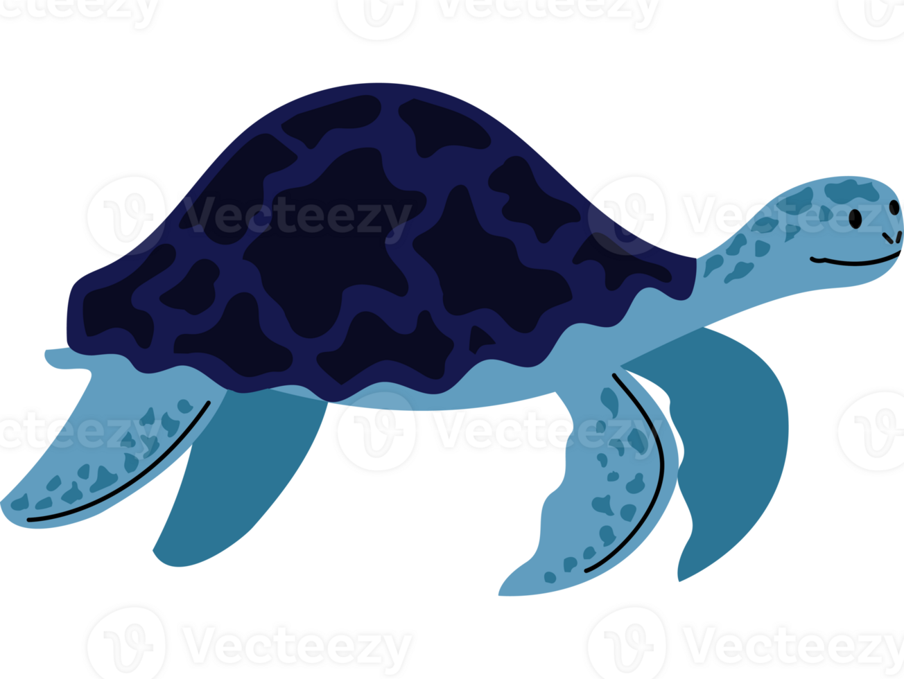 A turtle with blue skin and black spots png