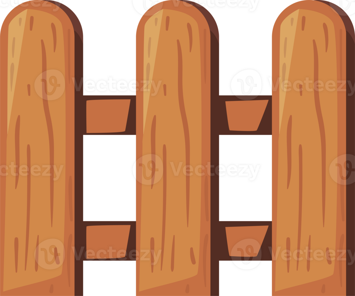 A wooden fence with three posts png