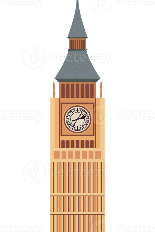 Big ben clock tower illustration png