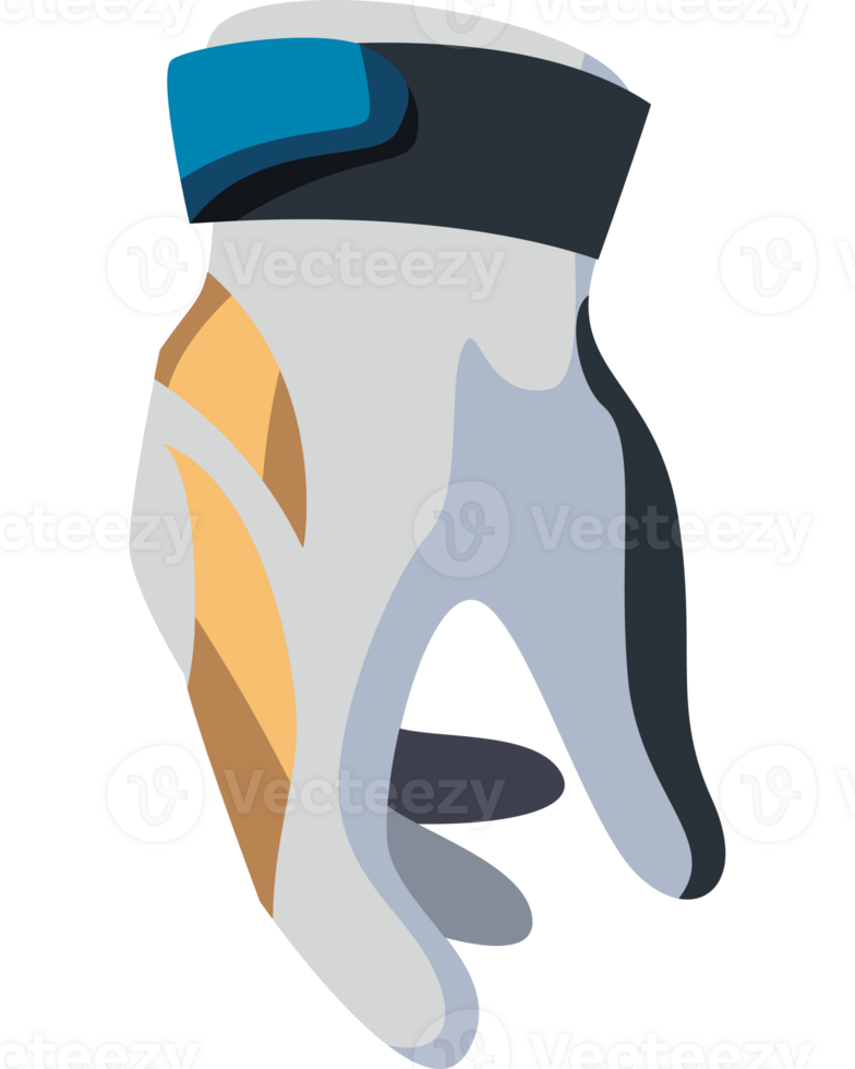 A glove with a black and white design png