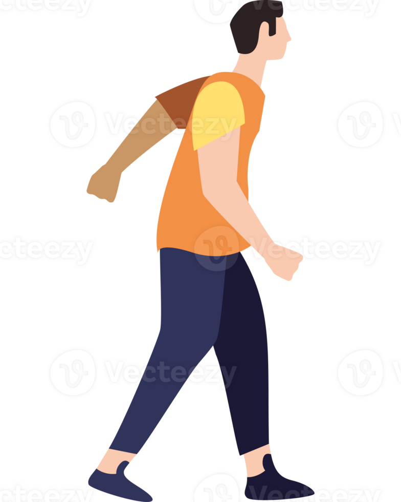 Man walking with his arm out and his arm out png