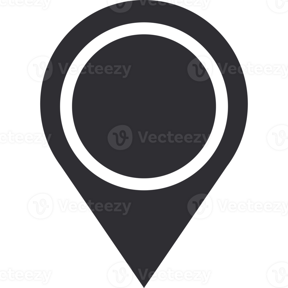 A black pin on a white background png