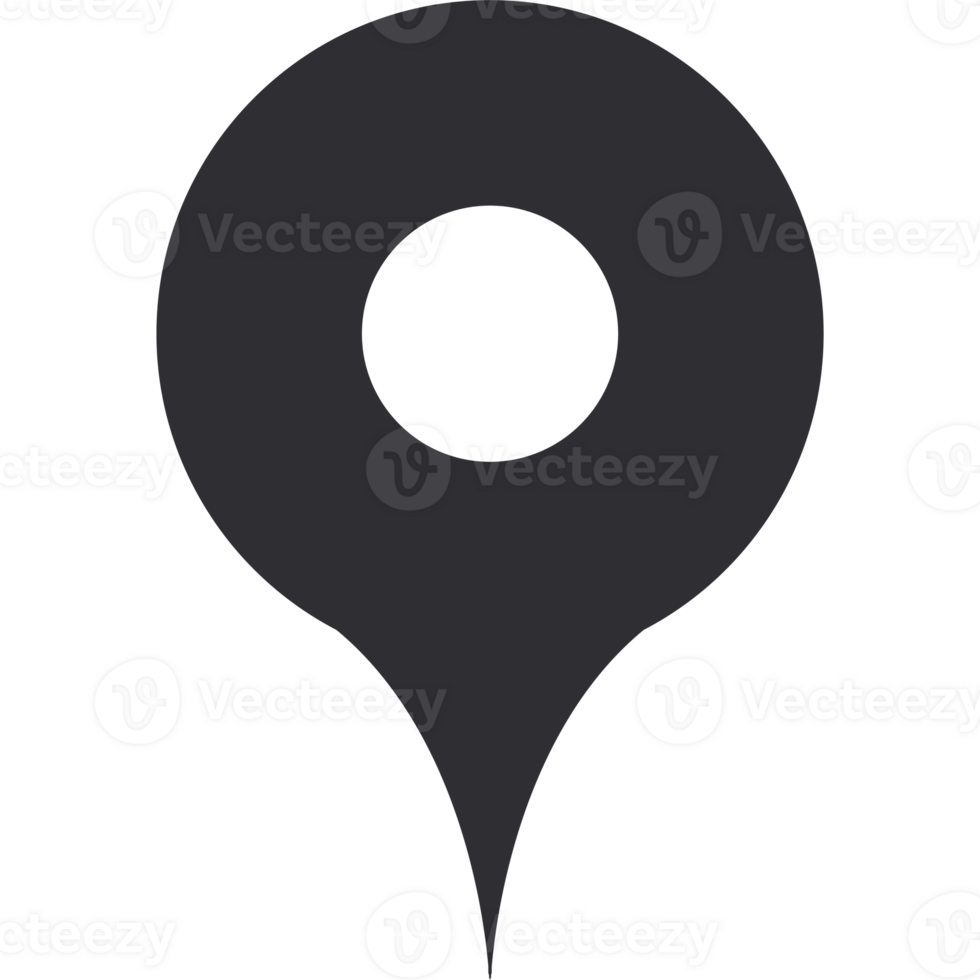 A black pin on a black background png