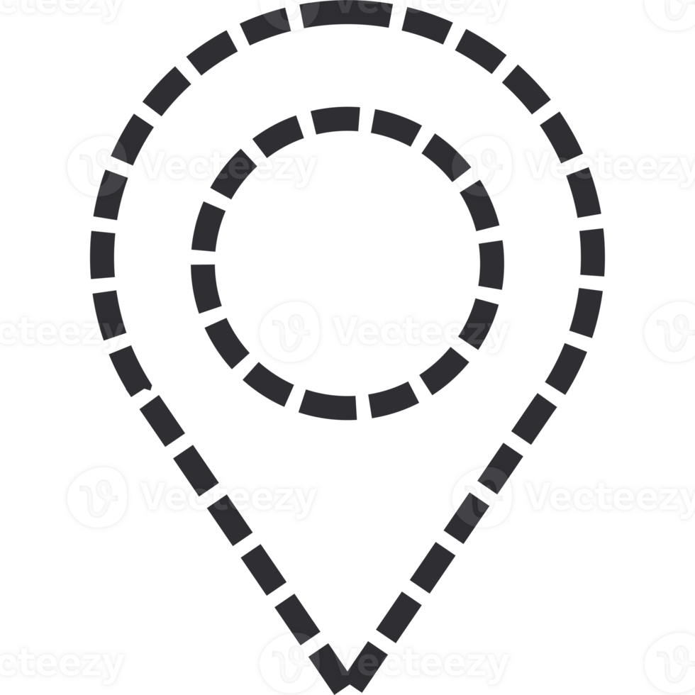 A map pointer icon on a black background png
