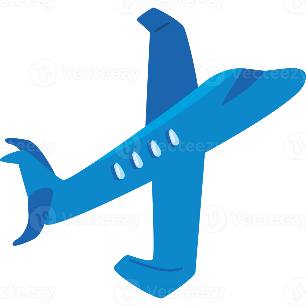 A cartoon airplane flying in the air png
