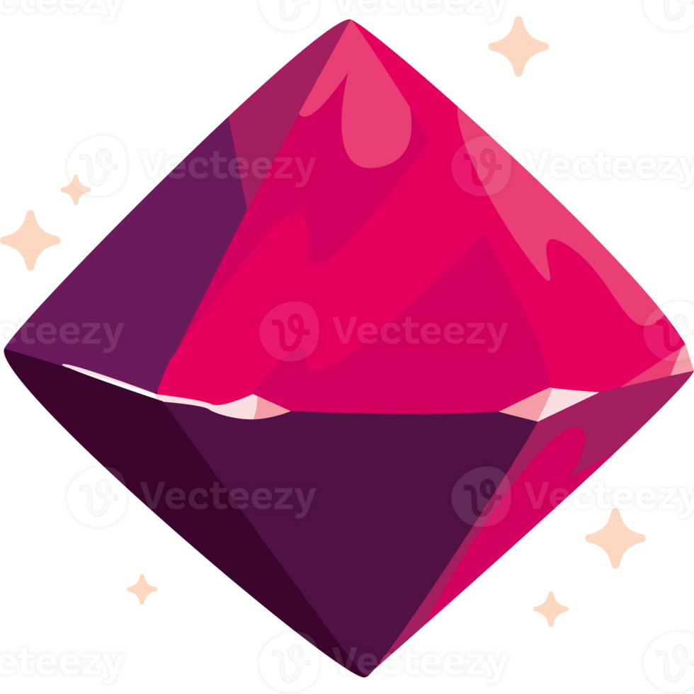 A pink diamond with stars on it png
