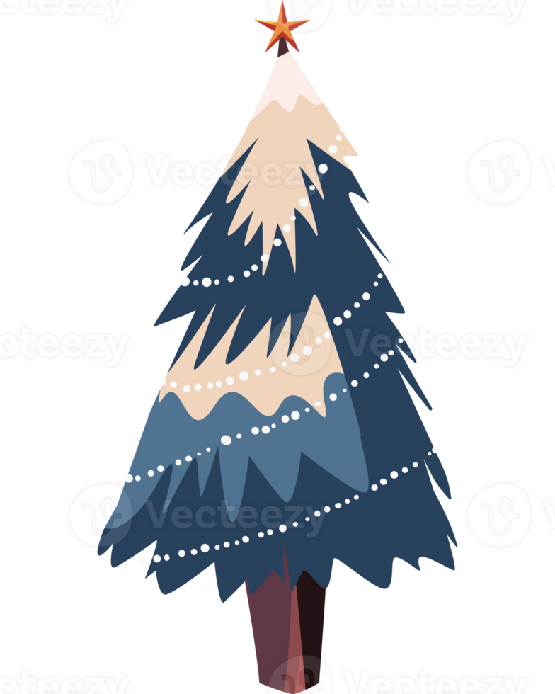 A christmas tree with a star on top png