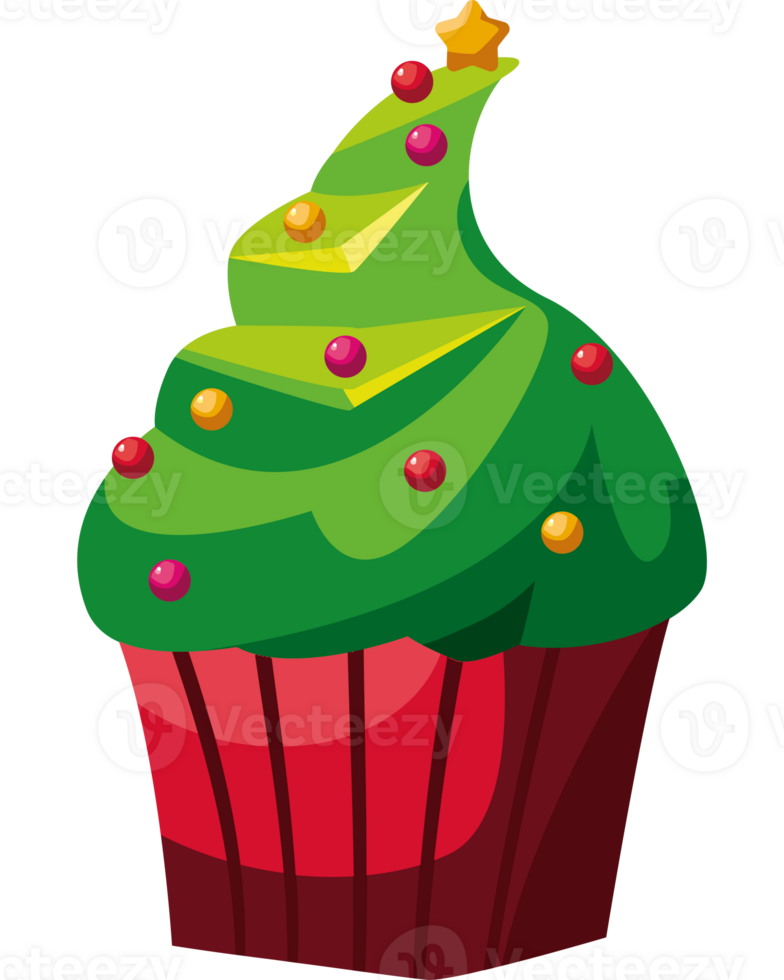 Christmas cupcake clipart png