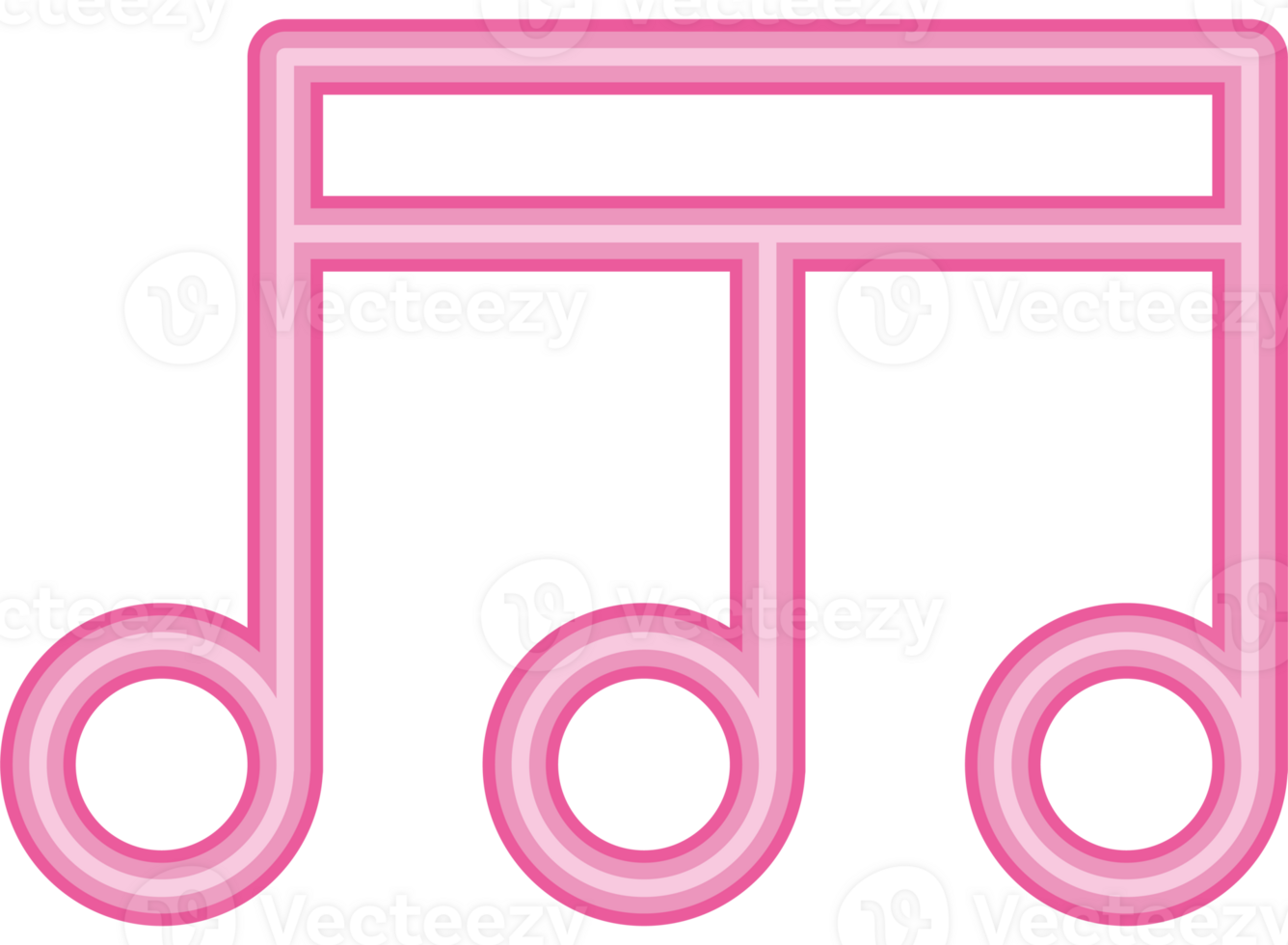A pink music note icon on a black background png