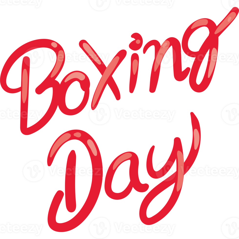 Boxing day logo with red lettering png