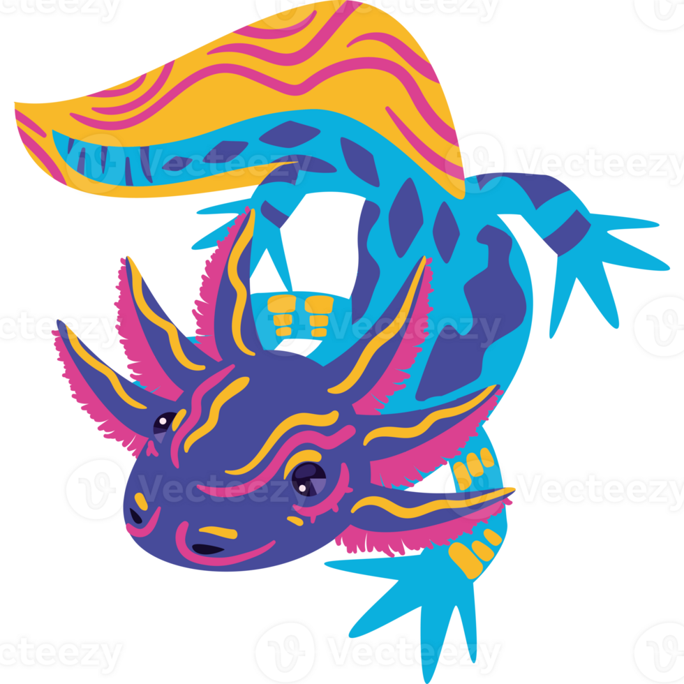A colorful lizard with a long tail png