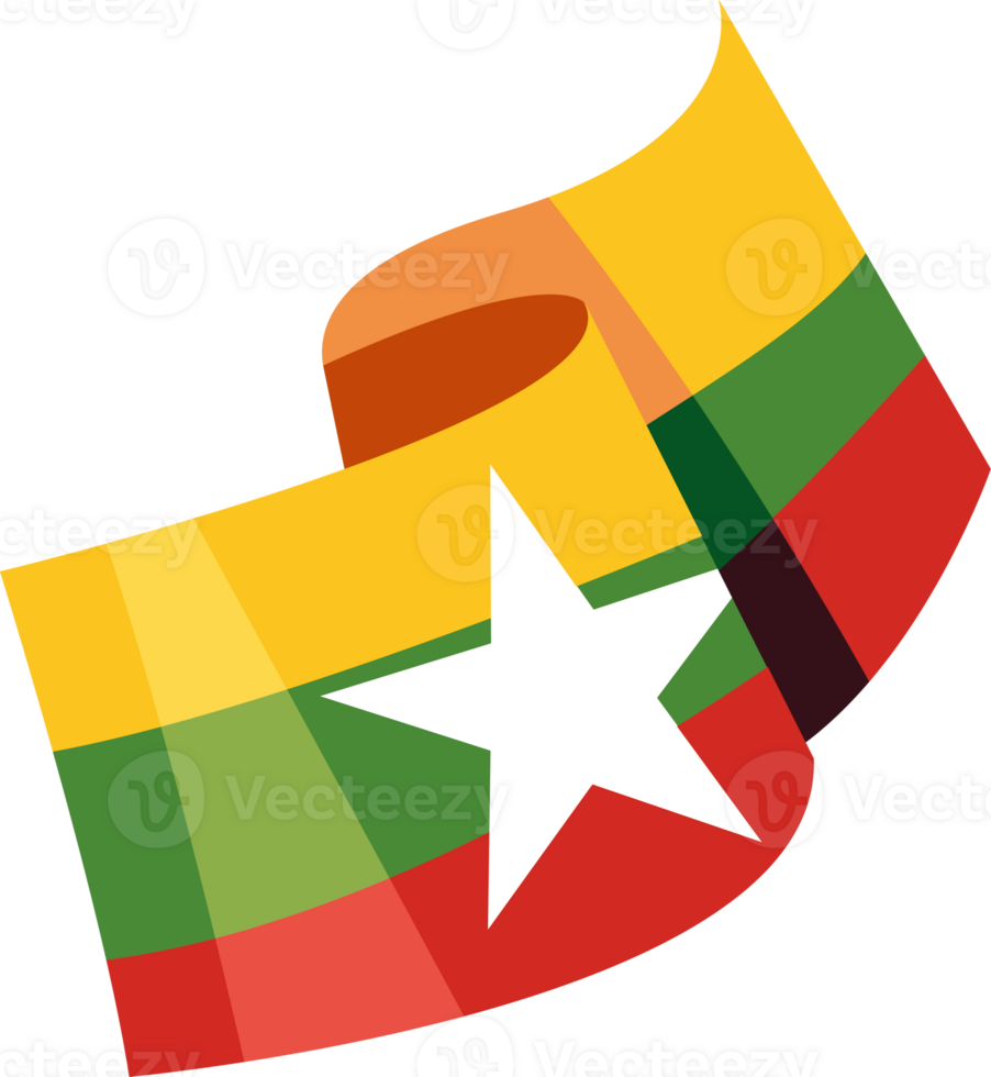 Myanmar flag clip art png