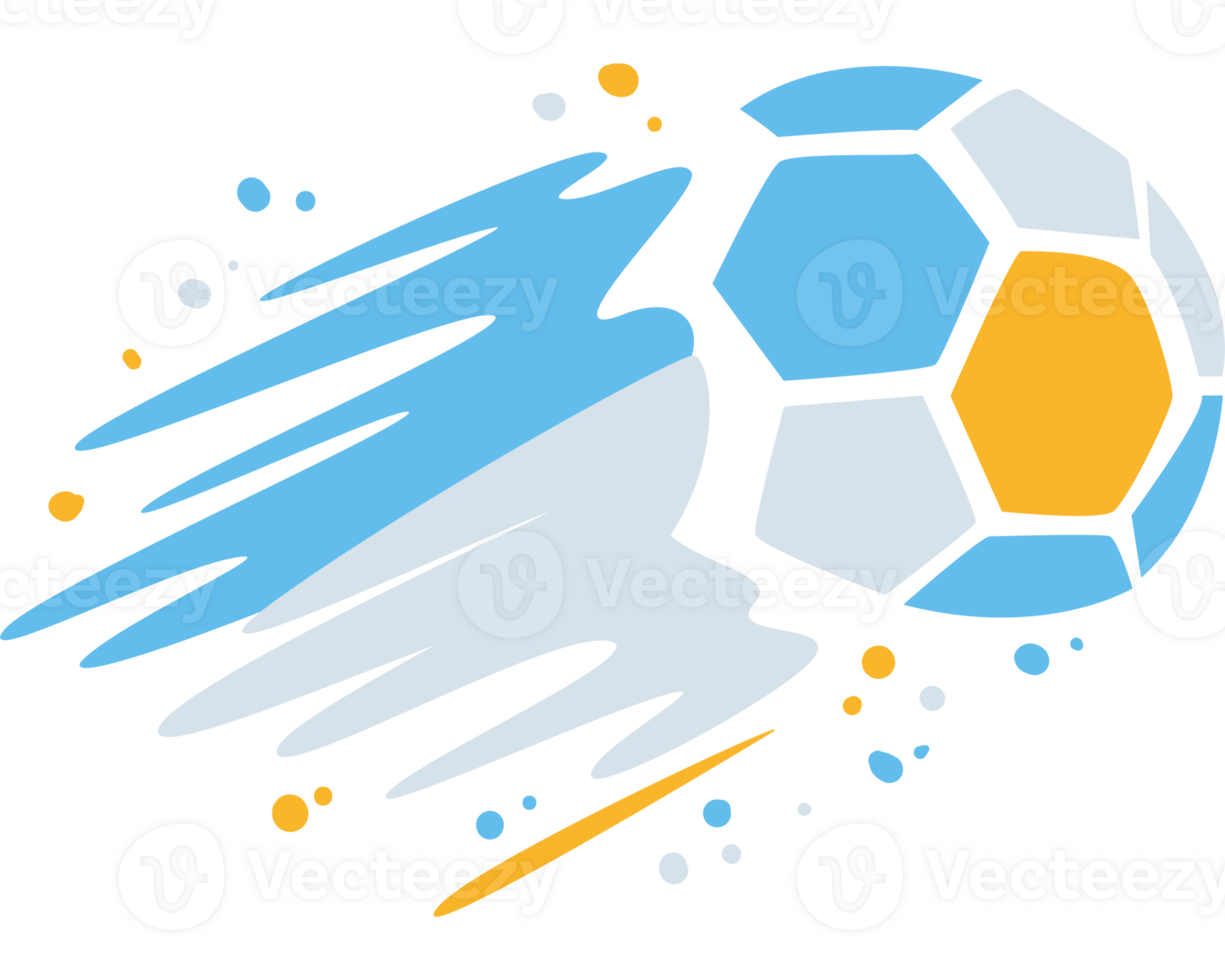 A soccer ball flying through the air png