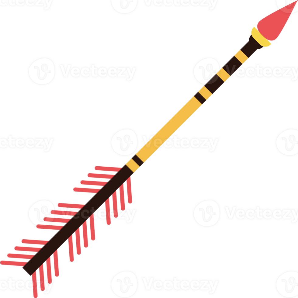 An arrow with a red and yellow tip png
