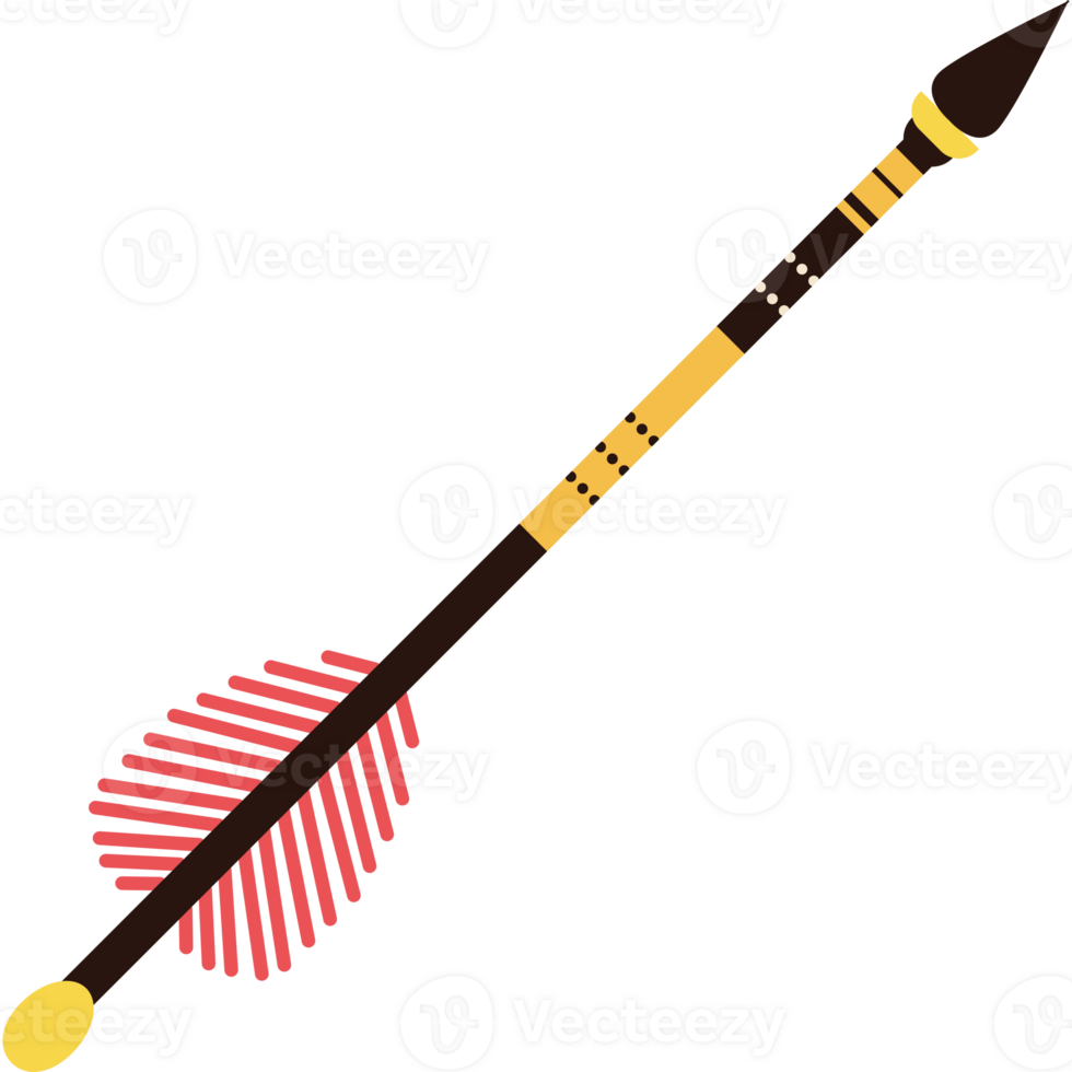 An arrow with a red and yellow tip png