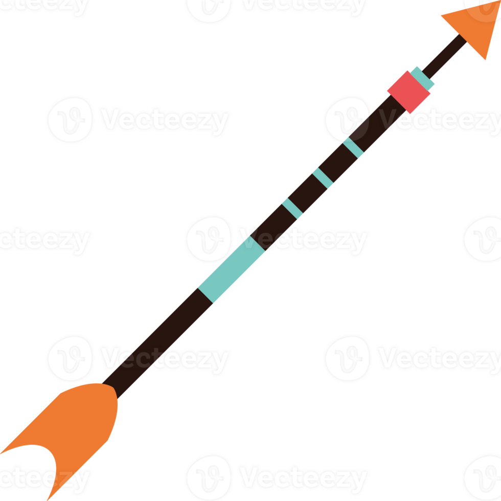 An arrow with a red and orange tip png