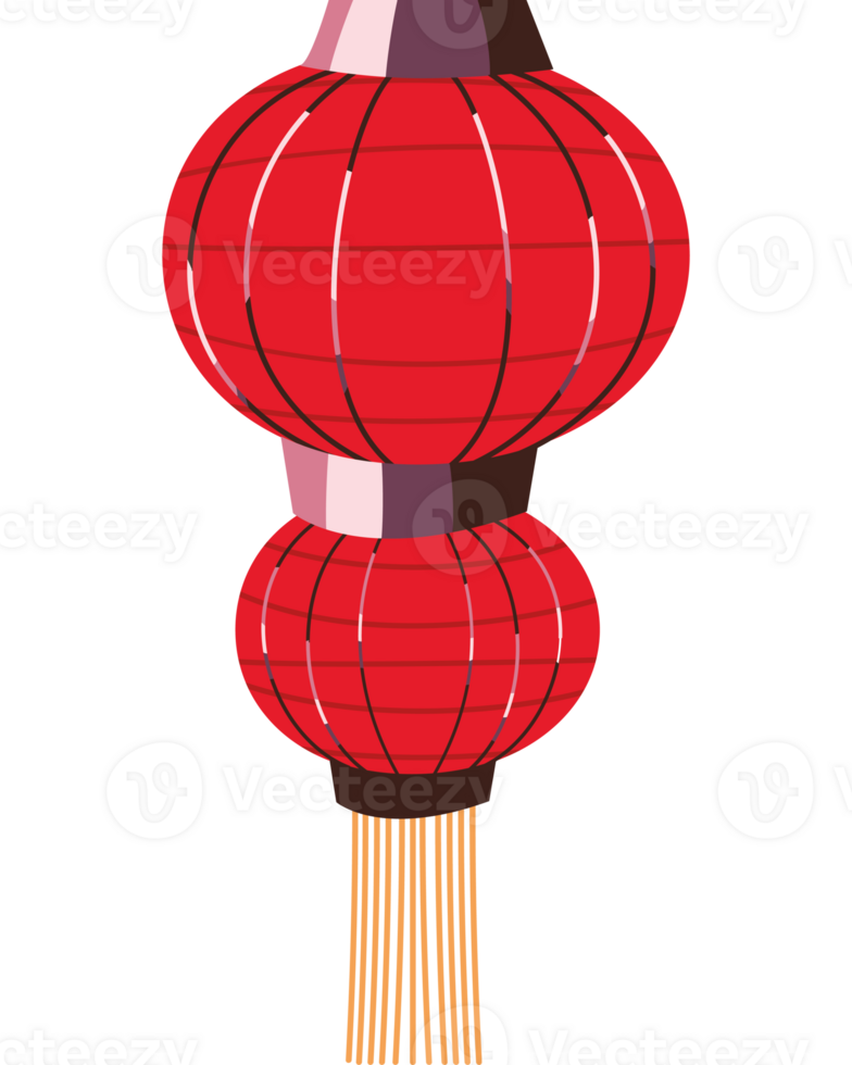 A red chinese lantern with a black background png