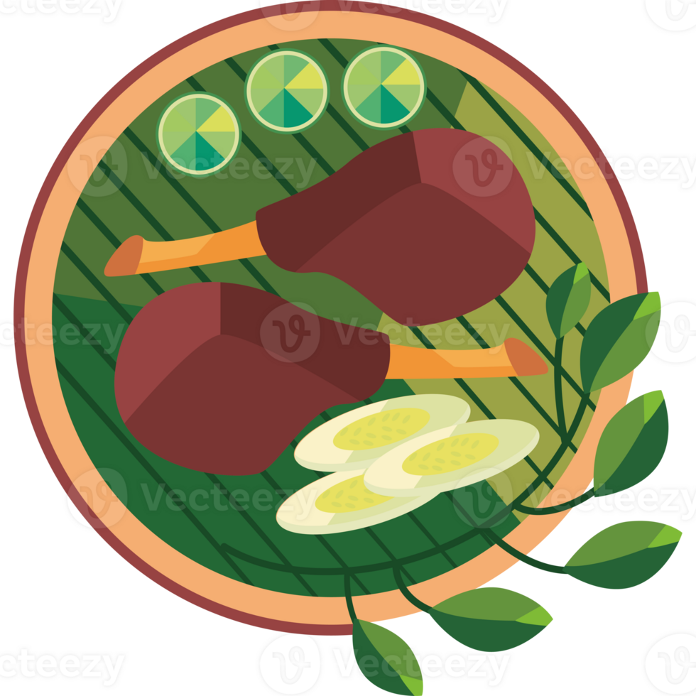 A plate with meat and vegetables on it png