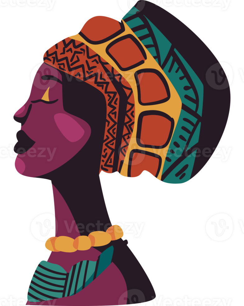 An african woman in a headdress png