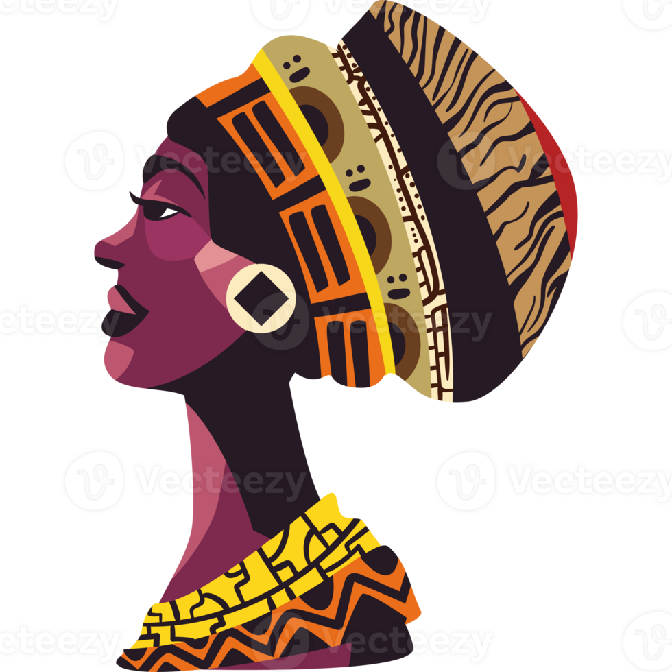 An african woman in a headdress png