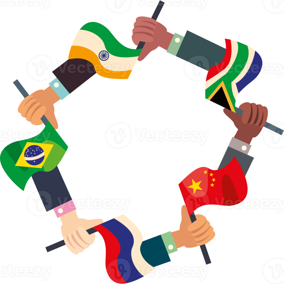 Hands holding flags of different countries png