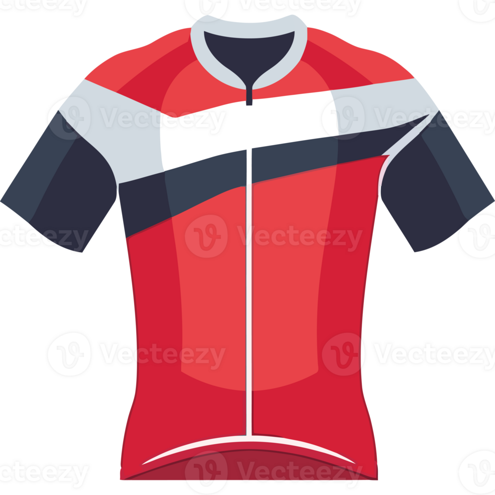 A red and white cycling jersey png