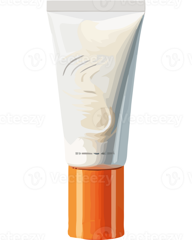 A tube of sunscreen cream on a black background png