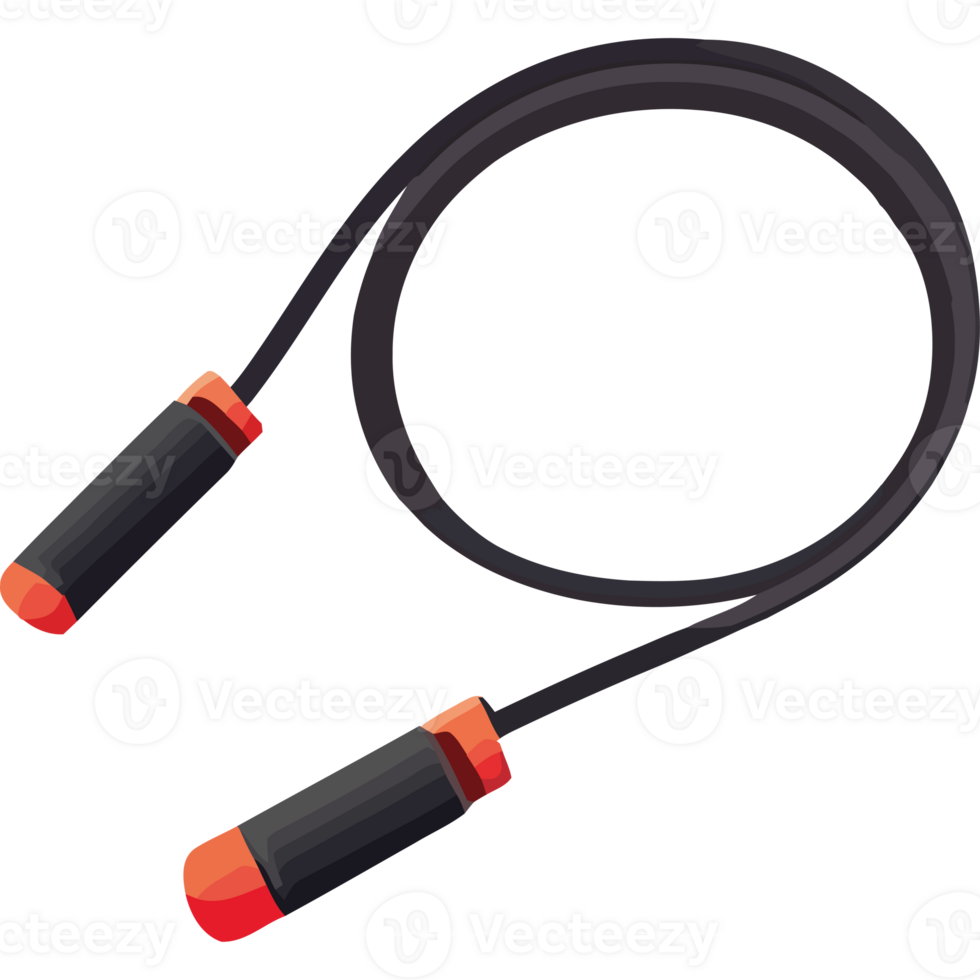 A jump rope with two black handles png