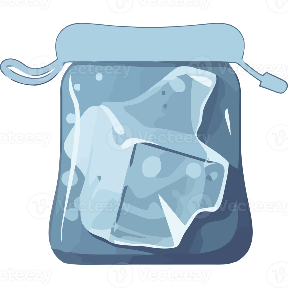 Ice cube in a bag icon png