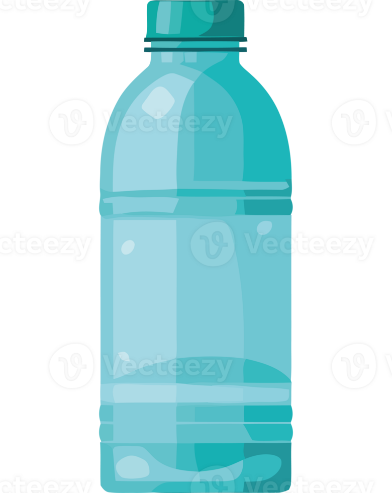 A blue plastic water bottle on a black background png