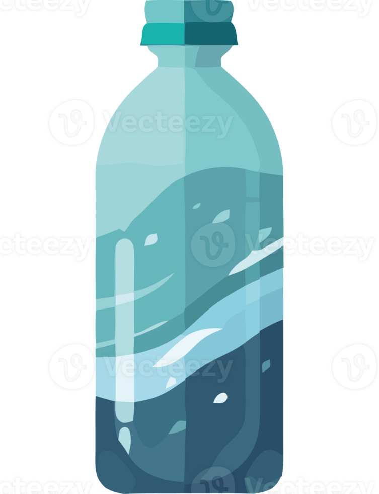 A bottle with water in it on a black background png