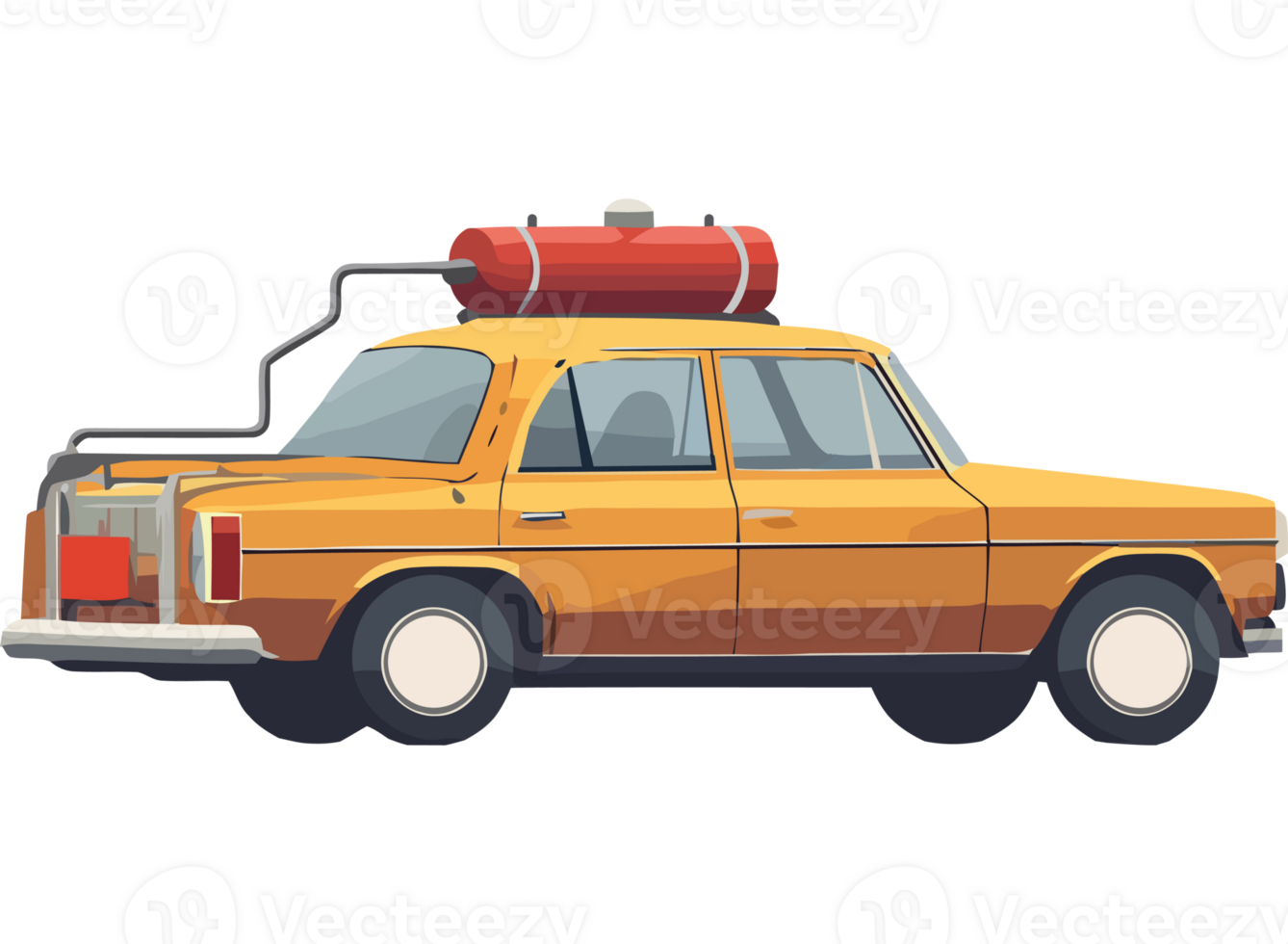 Car with gas tank on top of it png
