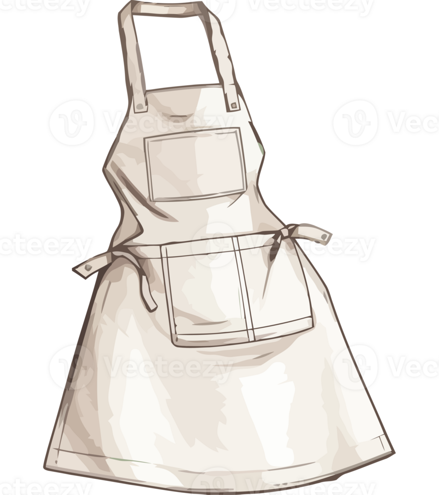 An apron is shown on a black background png