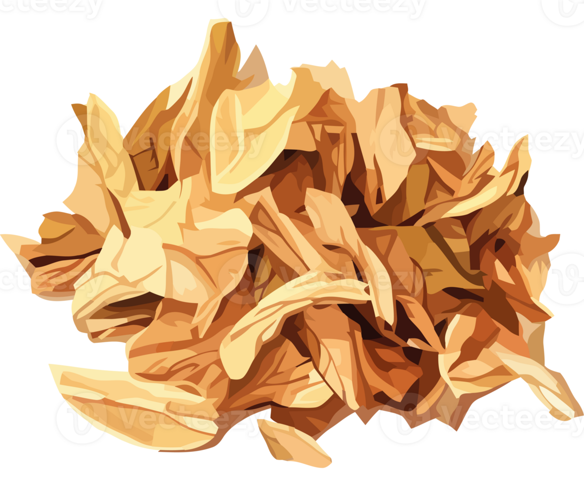 A pile of wood chips on a black background png