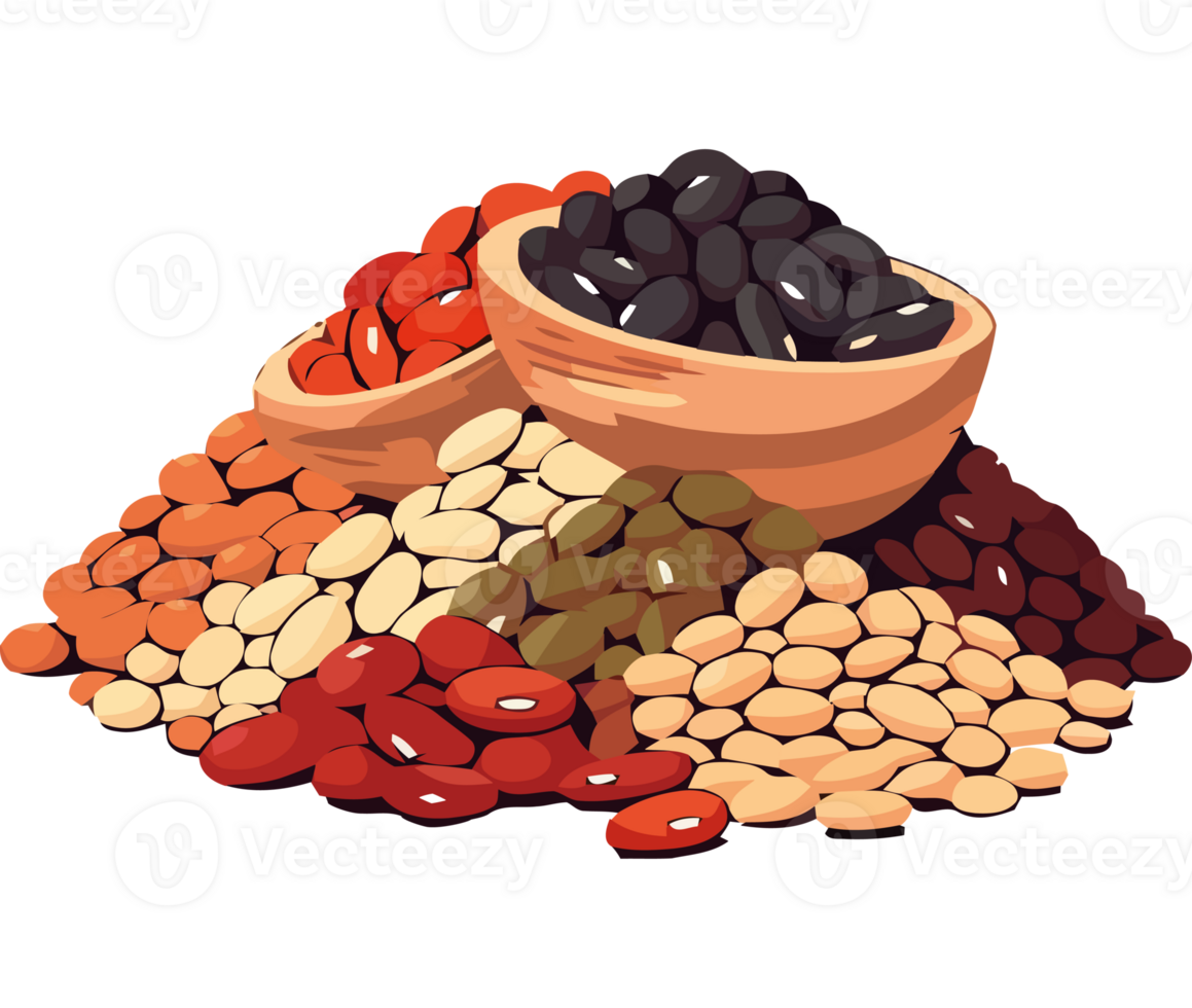 Beans and beans in a bowl png