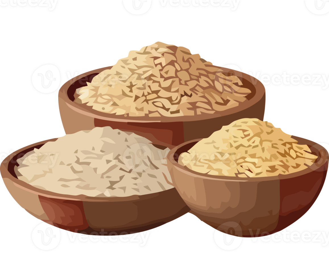 Three bowls of rice and one bowl of rice png