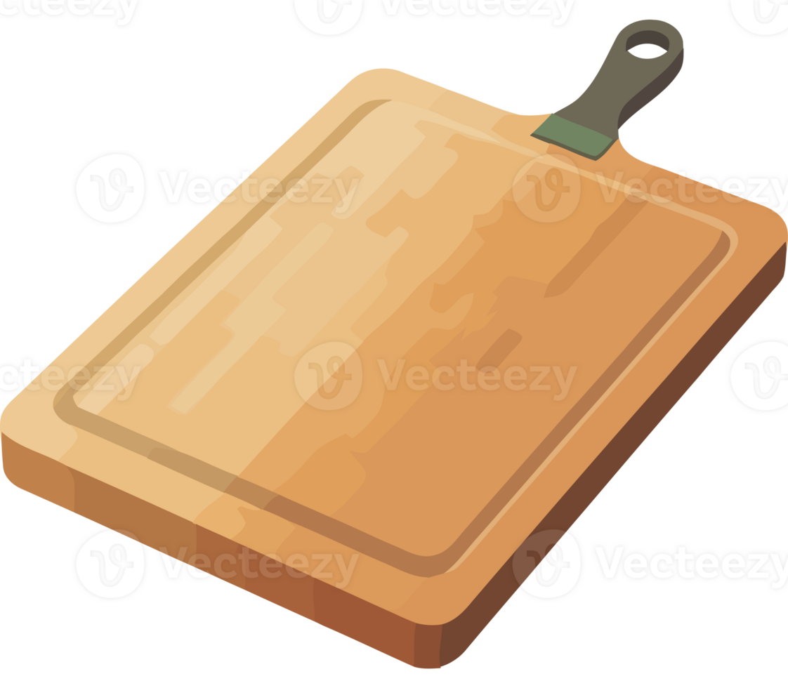 A cutting board with a handle on it png