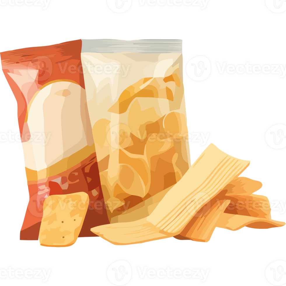 Pack of chips and crackers png