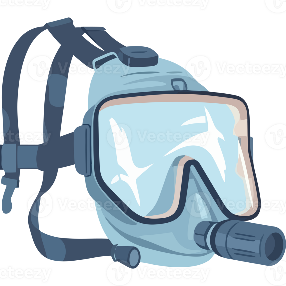 A diving mask with a mask and a snorkel png