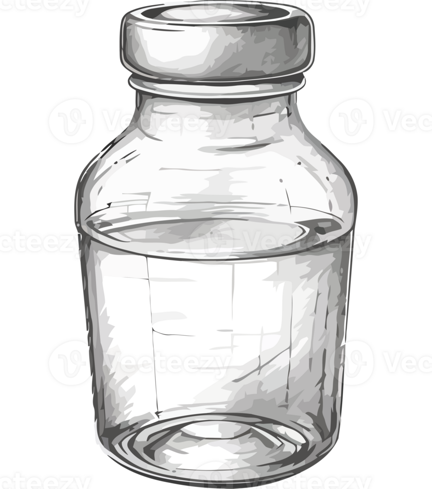 A glass jar with a lid on a black background png
